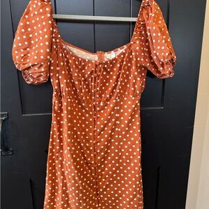By Together Rust Orange Polka Dot Sundress